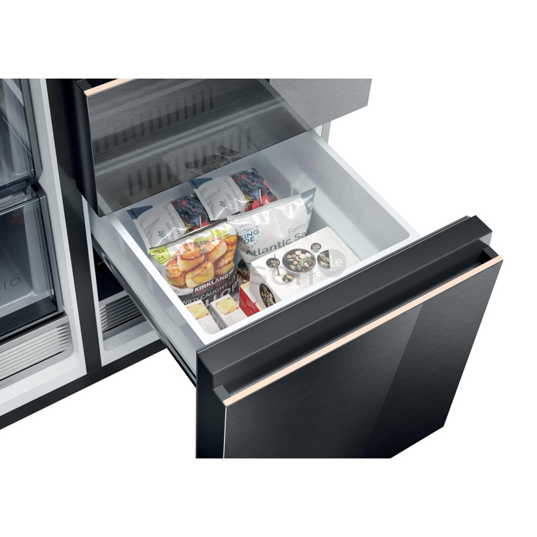Haier S+ 4D 7, No Frost, 601 L, aukštis 190 cm, juodas - SBS Šaldytuvas
