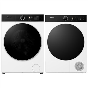 Hisense, 8 kg + 8 kg - Washing machine + clothes dryer WF5I8043BWF+DH5I804B