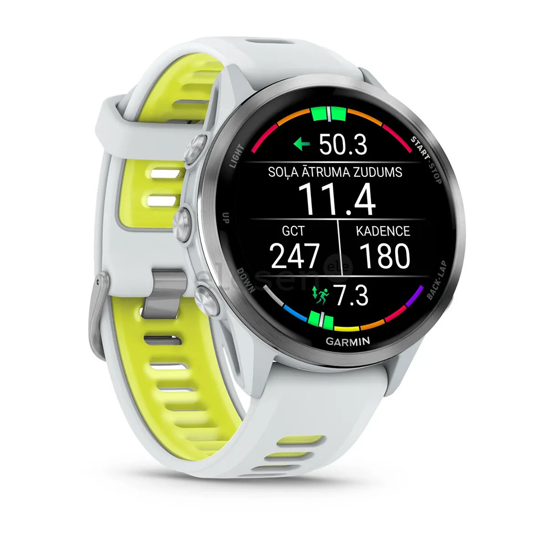 Garmin Forerunner 970, белый/желтый - Спортивные часы