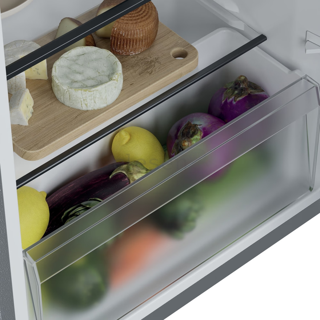 Candy City Mini Fridge 300, 114 л, высота 85 см, нерж. сталь - Холодильник