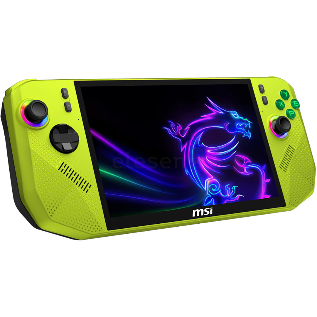 MSI Claw A8 BZ2EM, 8'', 120 Hz, FHD+, Z2 Extreme, 24 GB, 1 TB, žalia - Nešiojama žaidimų konsolė