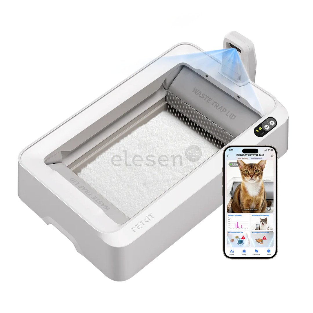 Petkit Purobot Crystal Duo, balta - Automatinė kačių kraiko dėžė