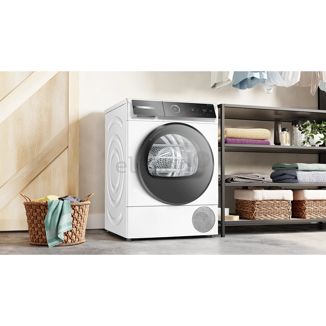 Bosch, Series 8, 9 kg, gylis 61,3 cm, balta - Džiovyklė