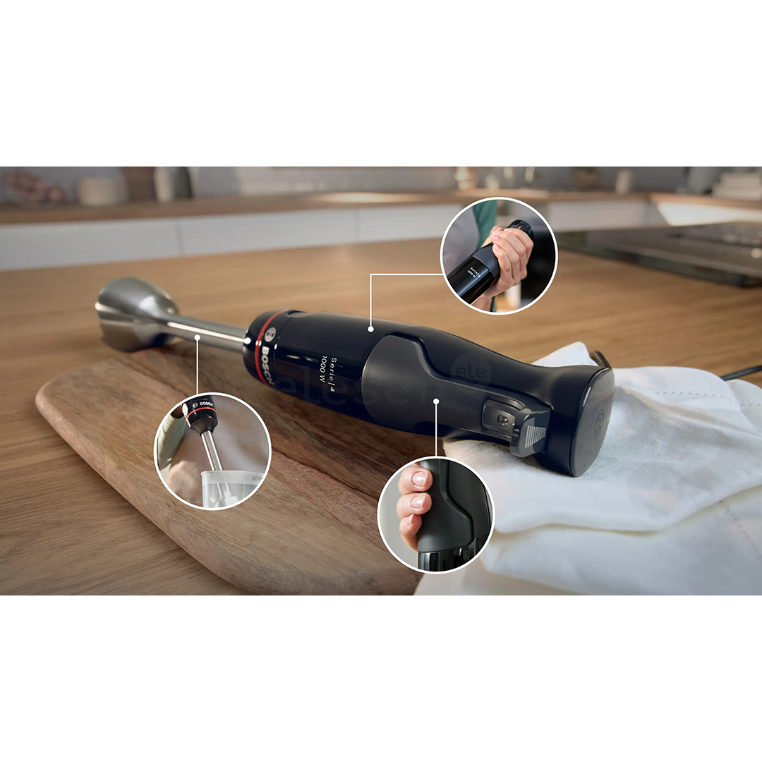 Bosch ErgoMaster, Series 4, 1000 Вт, черный - Погружной блендер