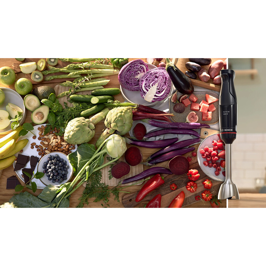Bosch ErgoMaster, Series 4, 1000 Вт, черный - Погружной блендер