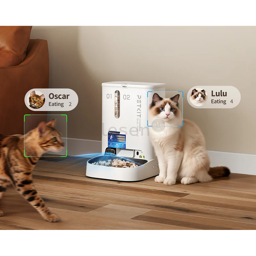 Petkit YumShare Dual-hopper 2, balta - Automatinė šėrykla su kamera