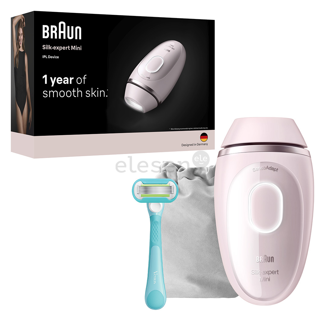 Braun Silk-expert Mini, rožinis - Fotoepiliatorius