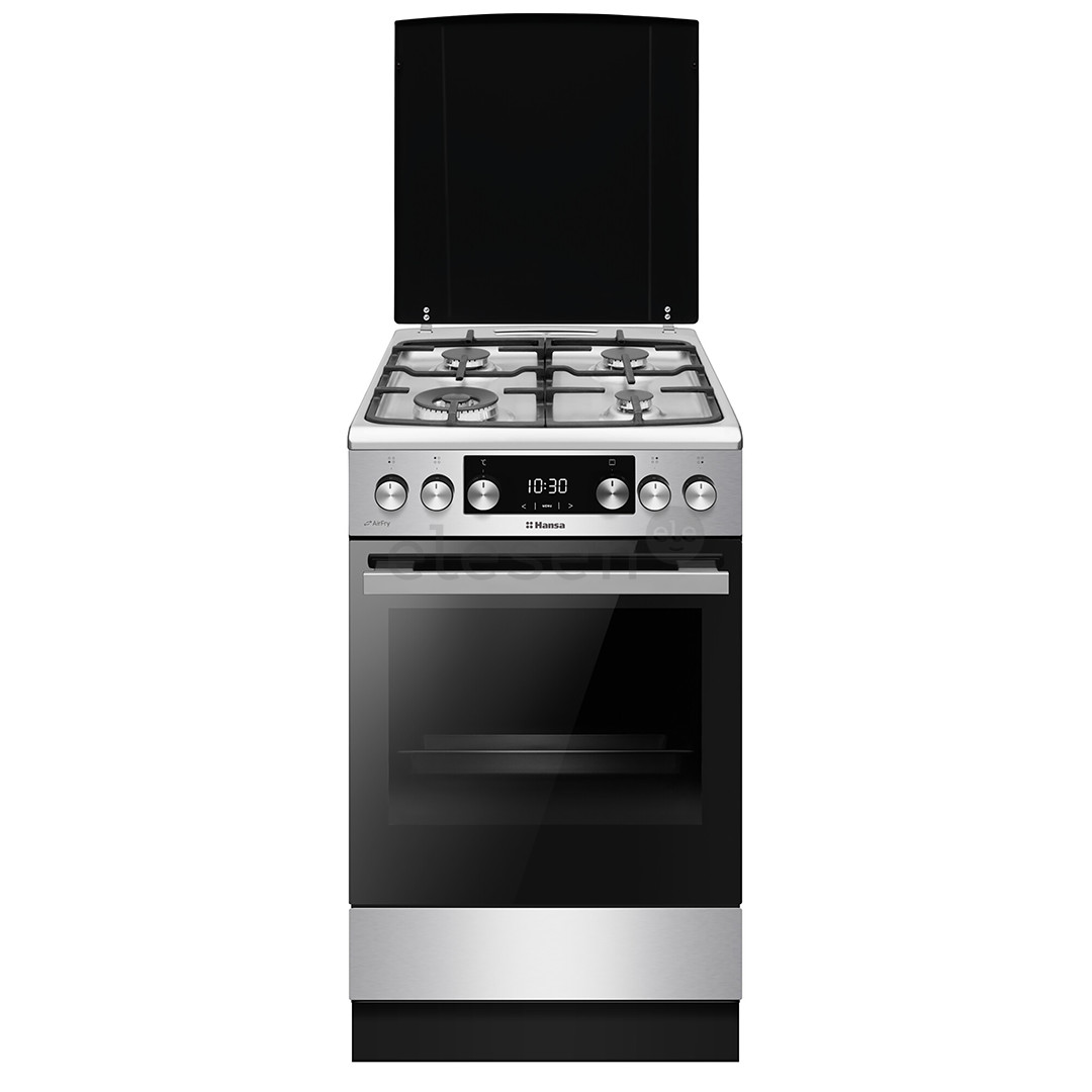 Hansa, 65 L, katalizė, plotis 50 cm, nerūdijančio plieno - Dujinė viryklė su elektrine orkaite