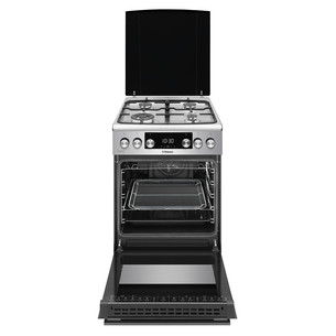 Hansa, 65 L, katalizė, plotis 50 cm, nerūdijančio plieno - Dujinė viryklė su elektrine orkaite