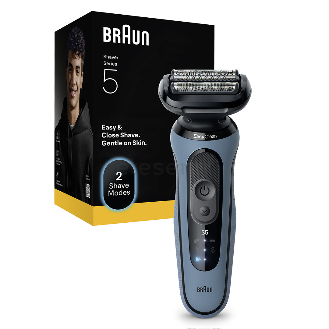 Braun Series 5, Wet & Dry, blue - Beard trimmer