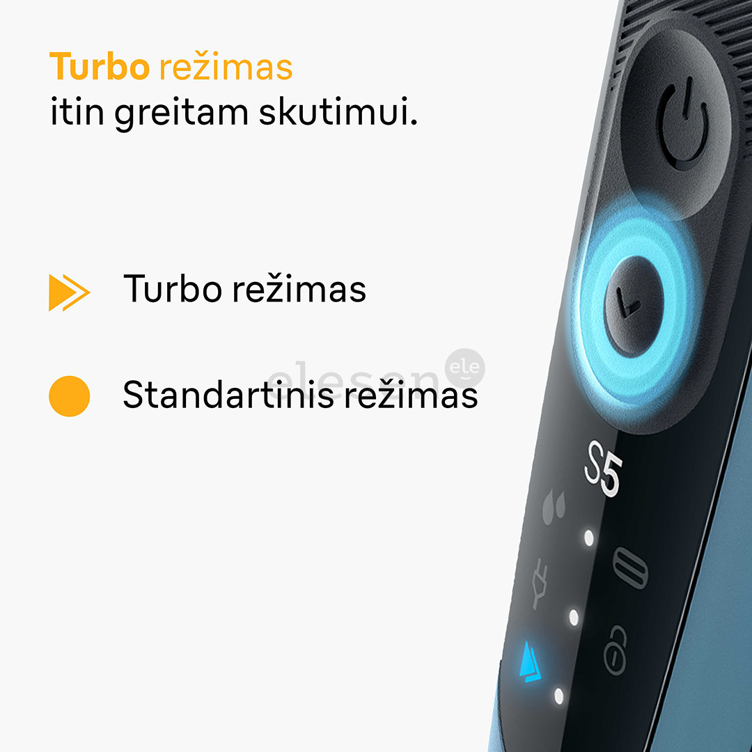 Braun Series 5, Wet & Dry, blue - Beard trimmer