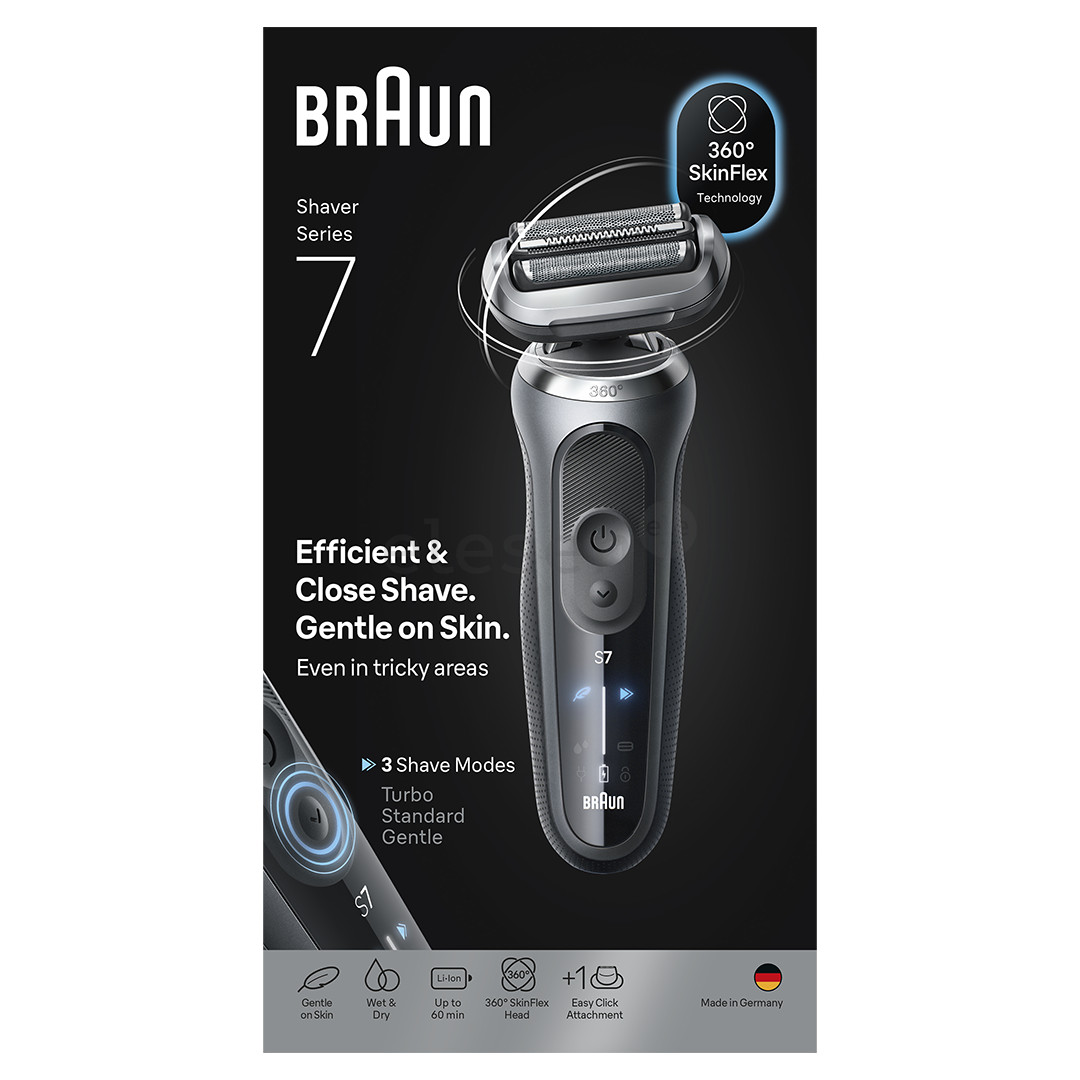 Braun, series 7, Wet & Dry, grey - Shaver