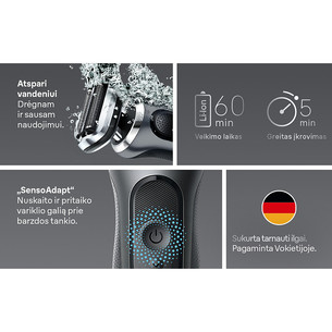 Braun, series 7, Wet & Dry, grey - Shaver