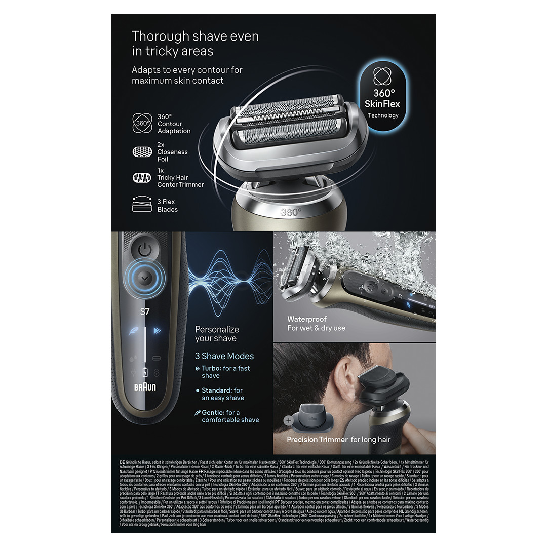 Braun Series 7, wet & dry, brown - Shaver