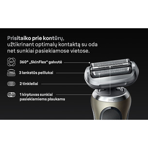 Braun Series 7, wet & dry, brown - Shaver