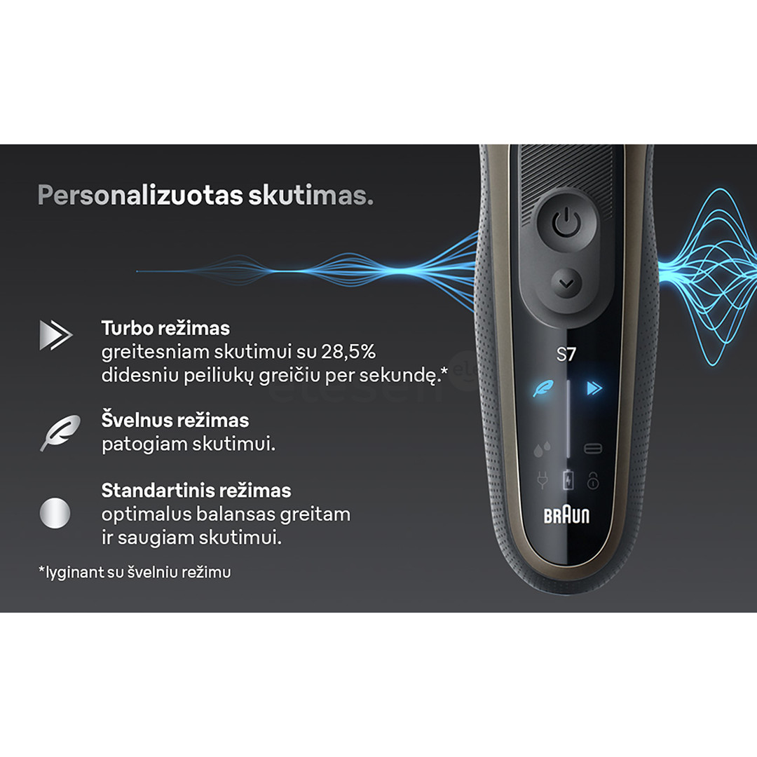 Braun Series 7, wet & dry, brown - Shaver