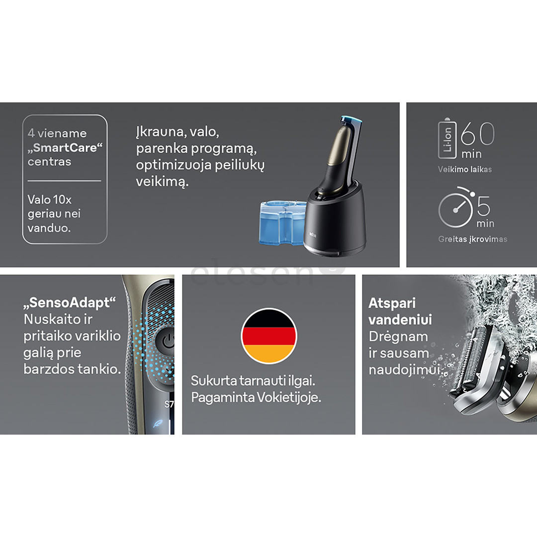 Braun Series 7, wet & dry, brown - Shaver