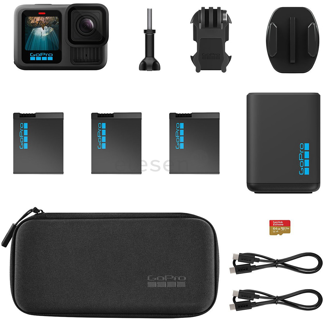 GoPro Hero13 Black Extended Power Bundle, juoda - Veiksmo kamera