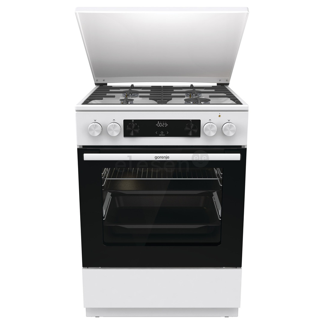 Gorenje, 71 л, ширина 60 см, белый - Газовая плита с электрической духовкой
