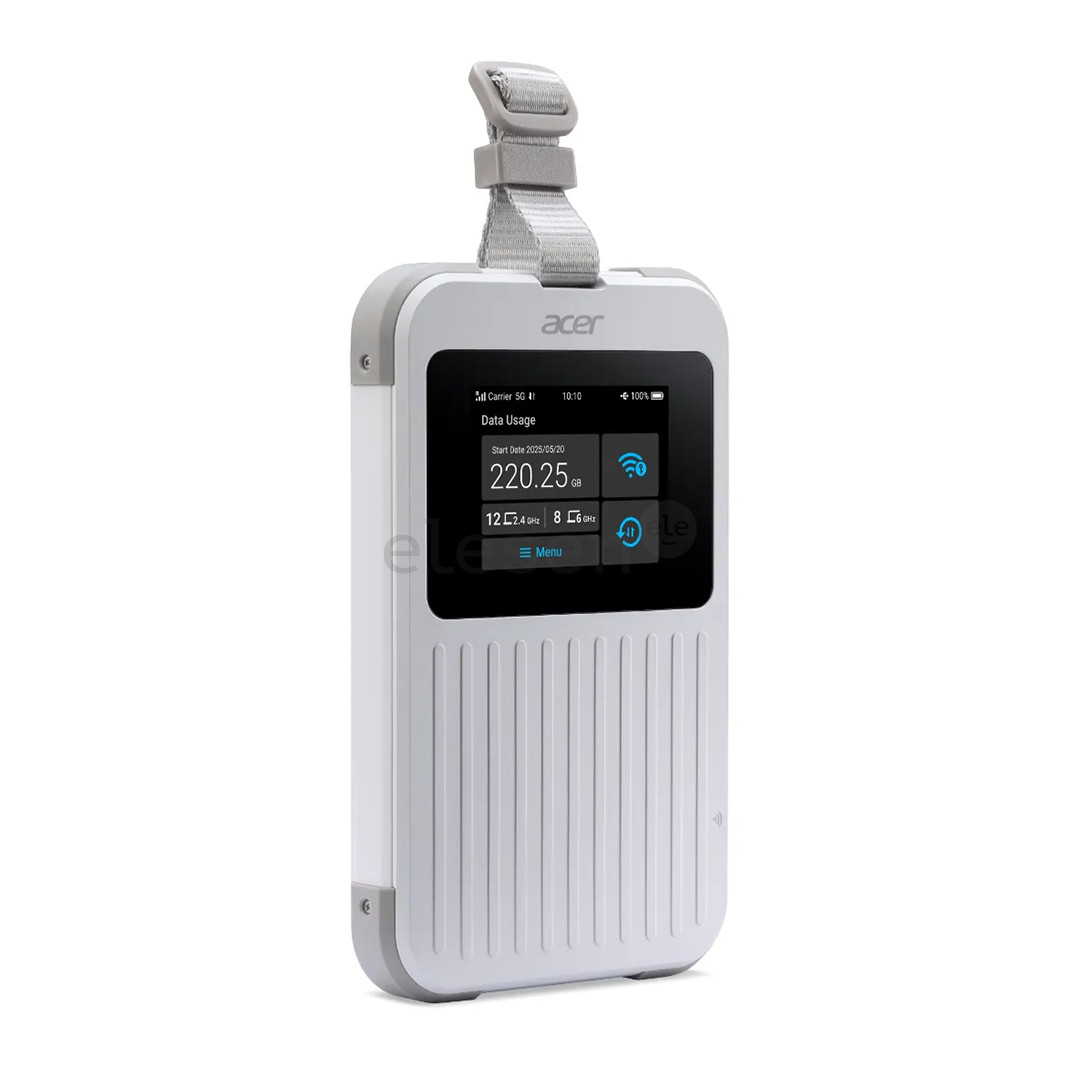 Acer Connect M6E 5G Mobile WiFi, 8000mAh, šviesiai pilkas - Wi-Fi maršrutizatorius