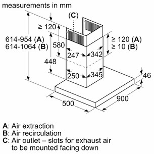 Bosch, Series 6, 722 м³/ч, нерж. сталь - Вытяжка