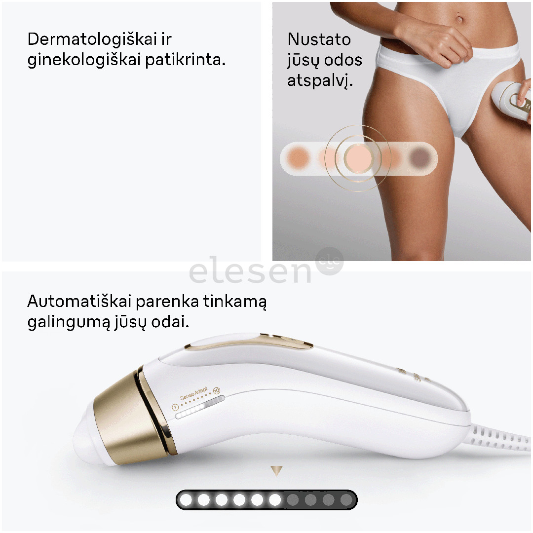 Braun Silk-expert Pro 5, белый/золотистый - Фотоэпилятор