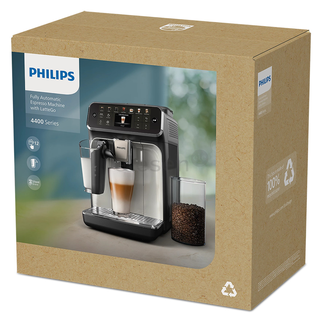 Philips 4400 Series, черный - Кофемашина
