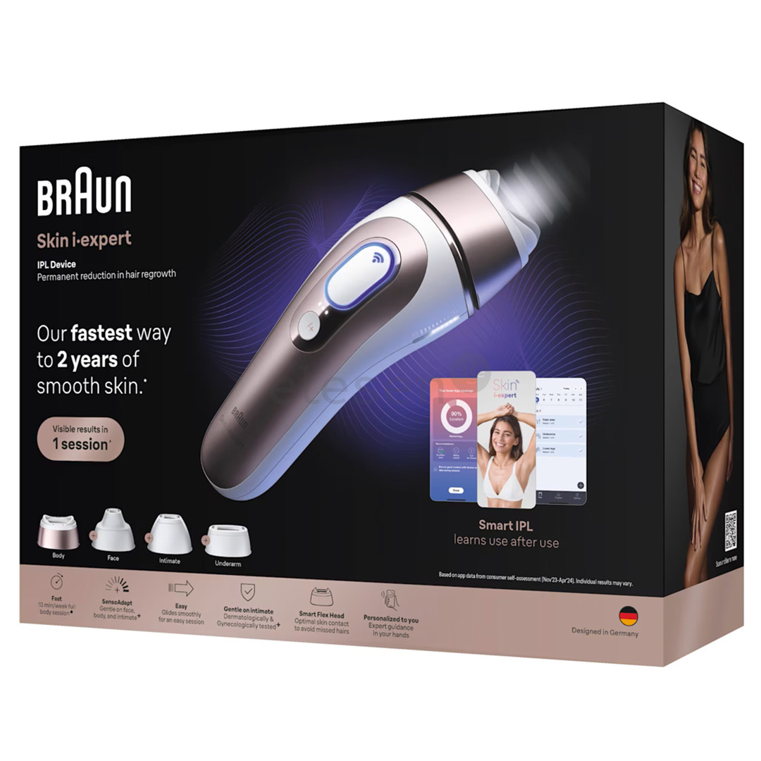 Braun Skin i·expert, белый/розовый - Фотоэпилятор