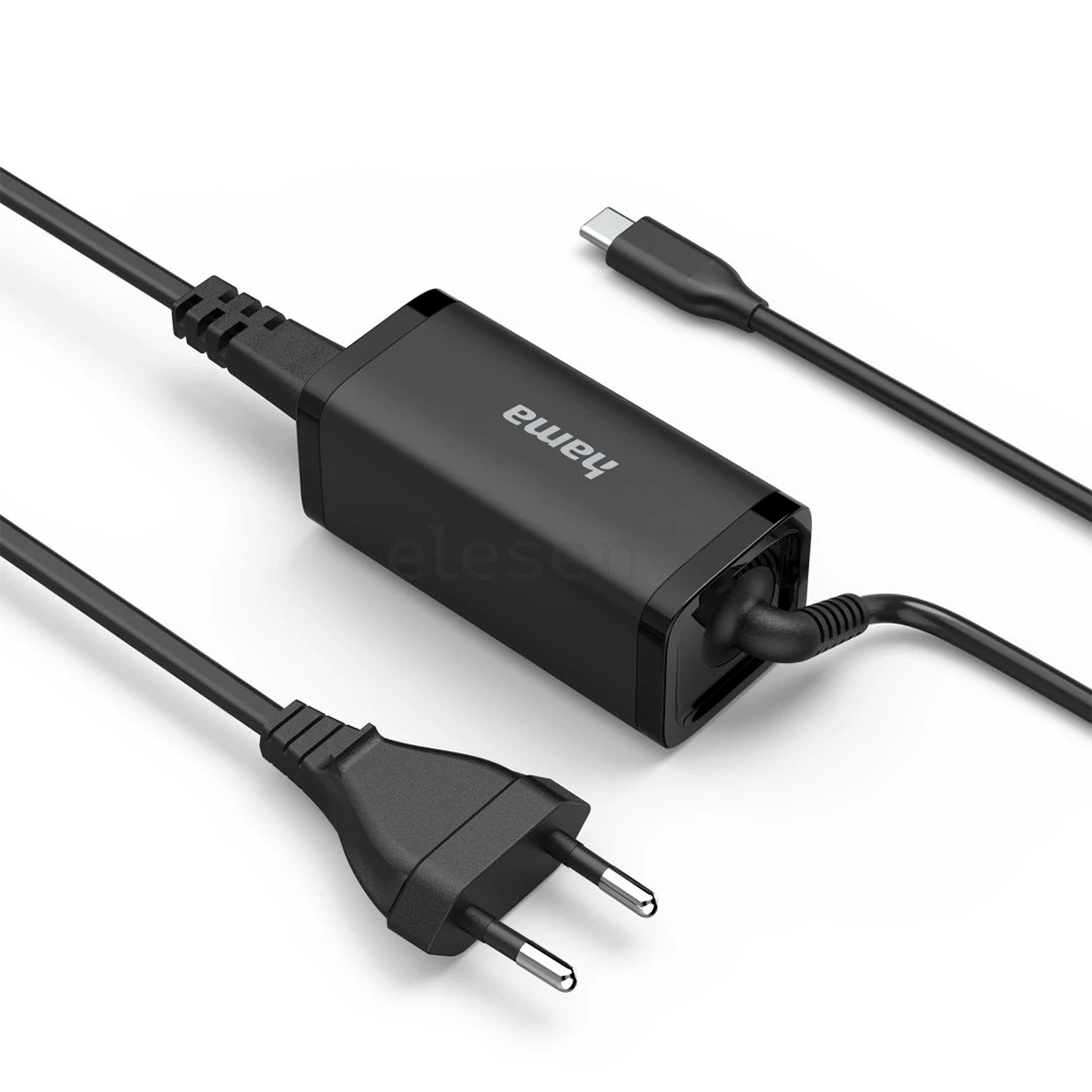 Hama Universal USB-C Notebook Power Supply, 45 W, juodas - Įkroviklis