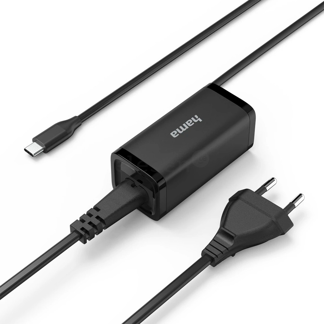 Hama Universal USB-C Notebook Power Supply, 45 W, juodas - Įkroviklis