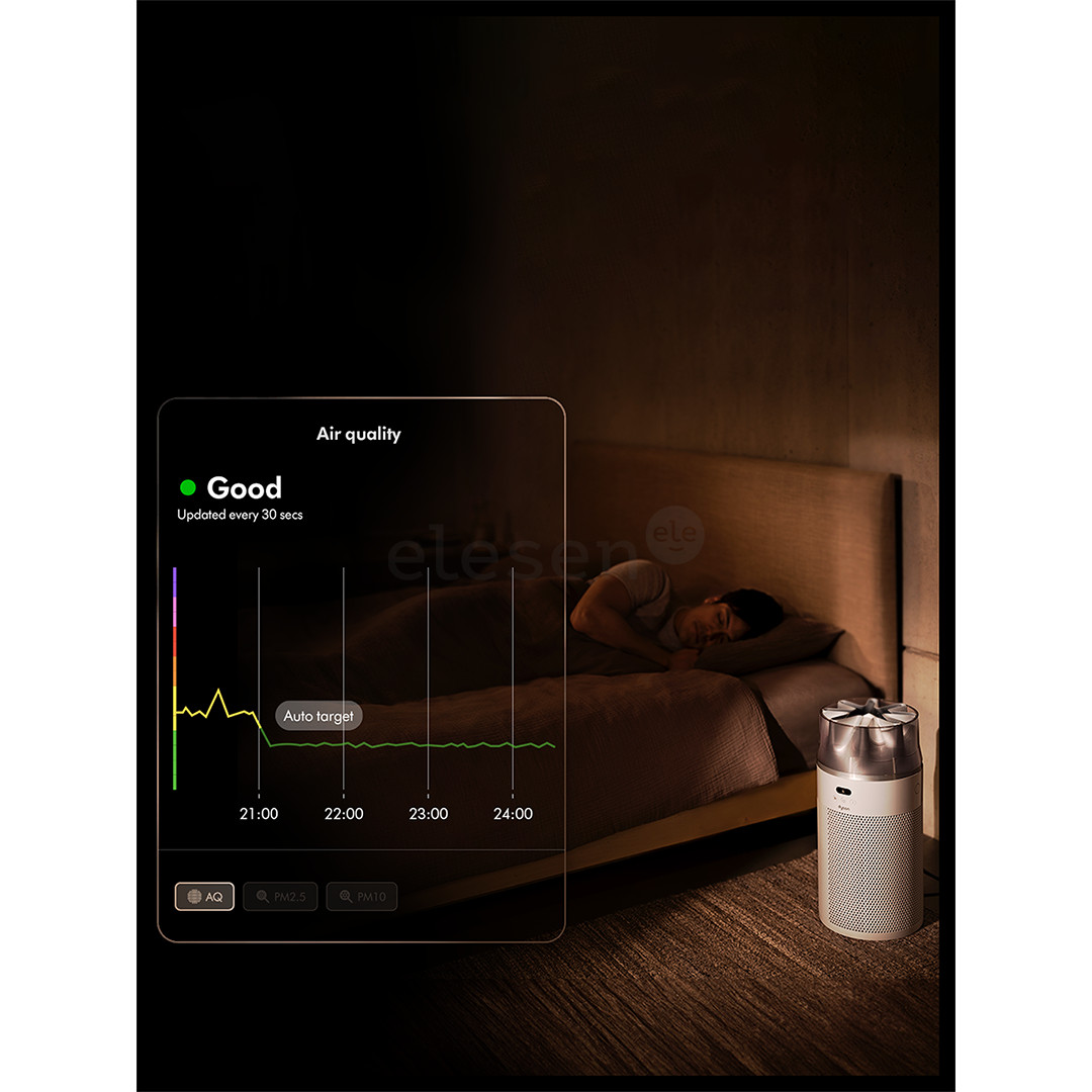 Dyson HushJet™ Purifier Compact HJ10, baltas/sidabro spalvos - Oro valytuvas