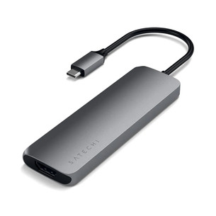 Satechi USB-C Multiport Pro Adapter, USB-A, USB-C, HDMI, SD, microSD, серый - Адаптер