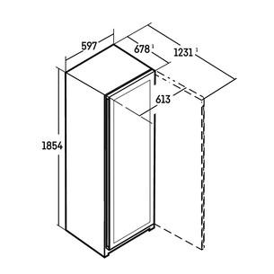 Liebherr Vinidor Selection, 106 buteliai, aukštis 186 cm, juodas - Vyno šaldytuvas