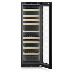Liebherr Vinidor Selection, 106 buteliai, aukštis 186 cm, juodas - Vyno šaldytuvas