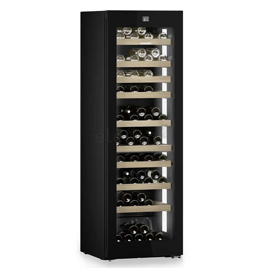 Liebherr Vinidor Selection, 106 buteliai, aukštis 186 cm, juodas - Vyno šaldytuvas