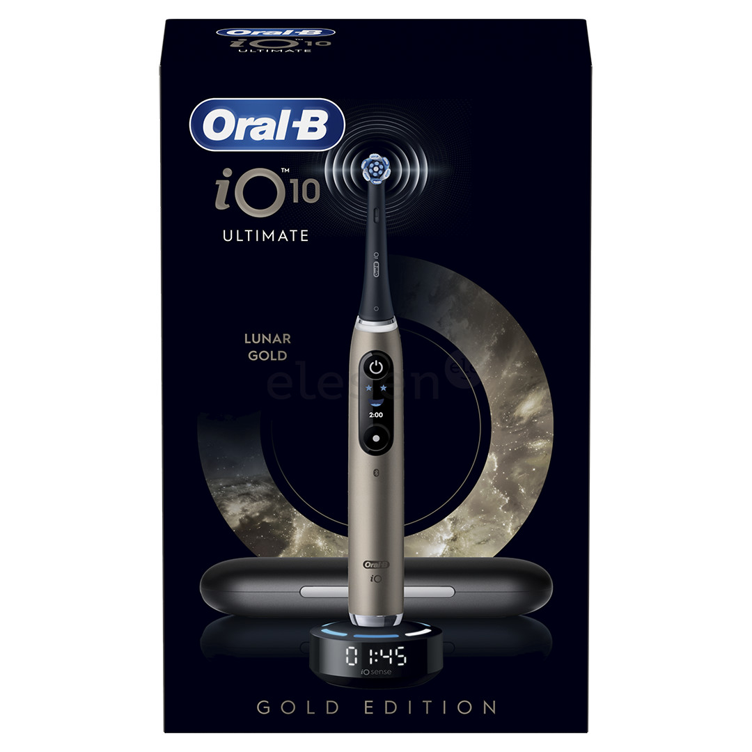 Braun Oral-B iO 10, Gold Edition, juodas/aukso spalvos - Elektrinis dantų šepetėlis