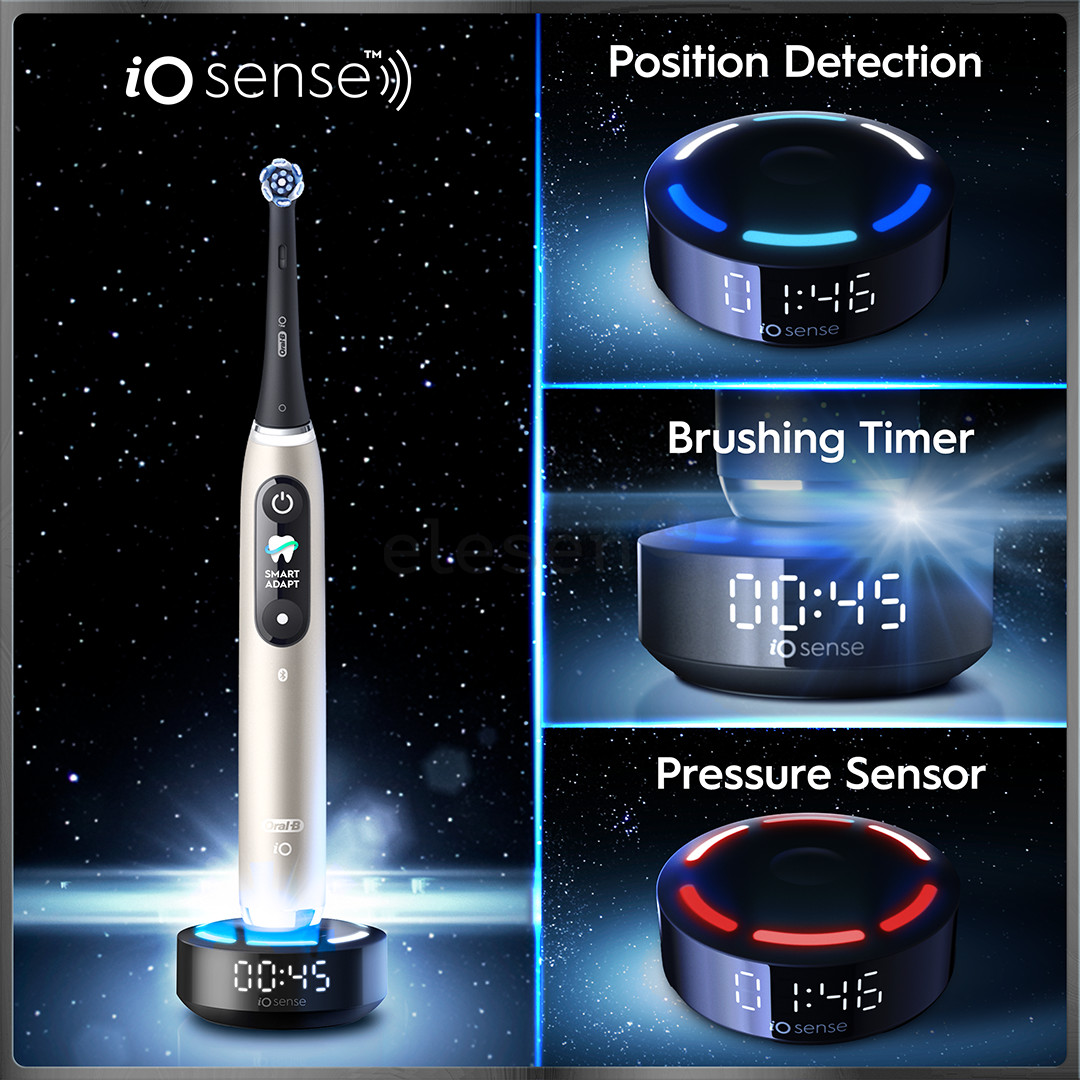 Braun Oral-B iO 10, Gold Edition, juodas/aukso spalvos - Elektrinis dantų šepetėlis