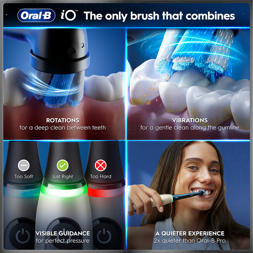 Braun Oral-B iO 10, Gold Edition, juodas/aukso spalvos - Elektrinis dantų šepetėlis