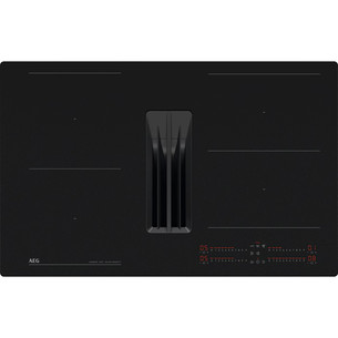 AEG 7000 Series SaphirMatt® Hob2Hood, ширина 80 см, черный - Интегрируемая индукционная варочная панель с вытяжкой TH84CC23CZ