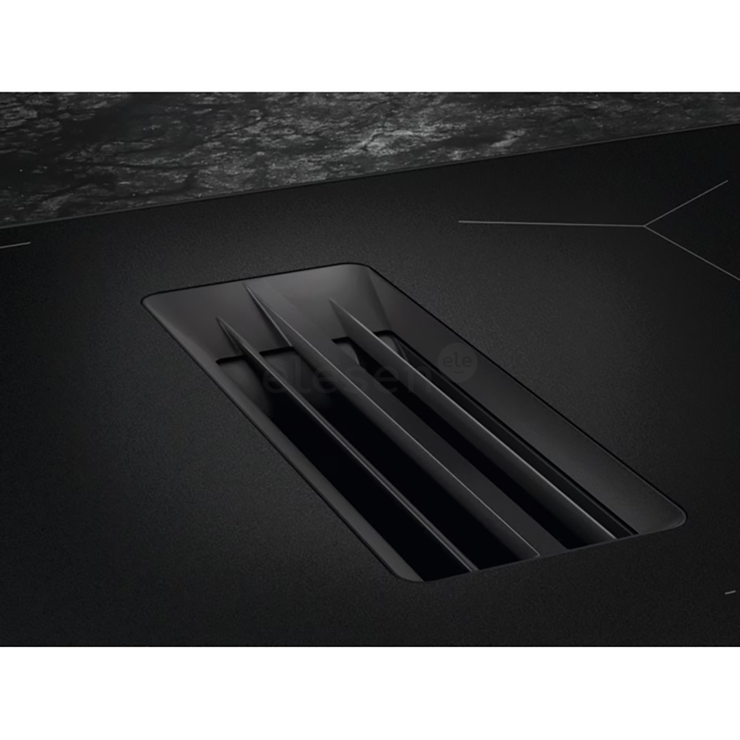 AEG 7000 Series SaphirMatt® Hob2Hood, width 80 cm, black - Built-in induction hob with cooker hood