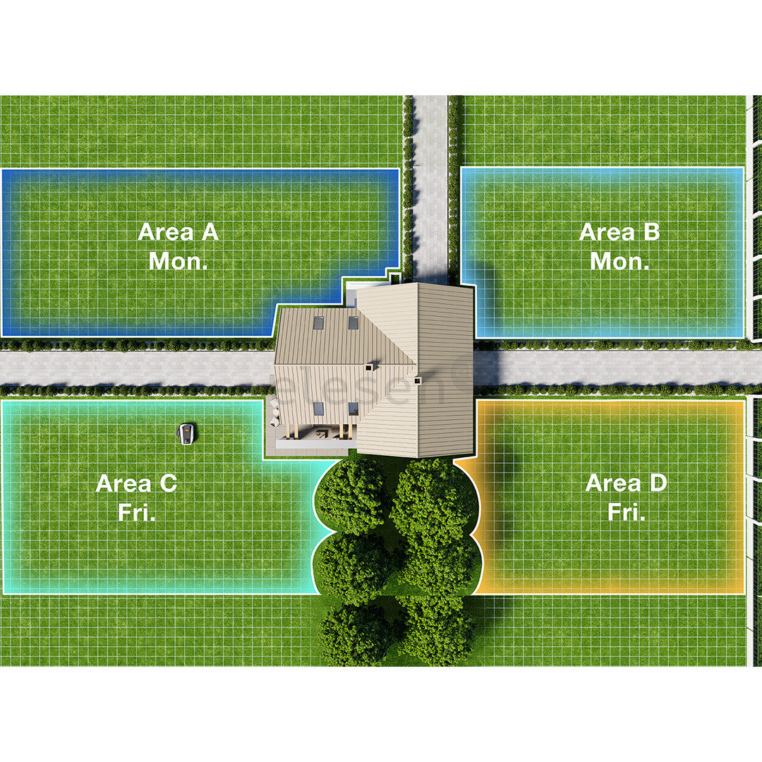 Ecovacs Goat A1600 LiDAR PRO, baltas/juodas - Belaidis vejos robotas