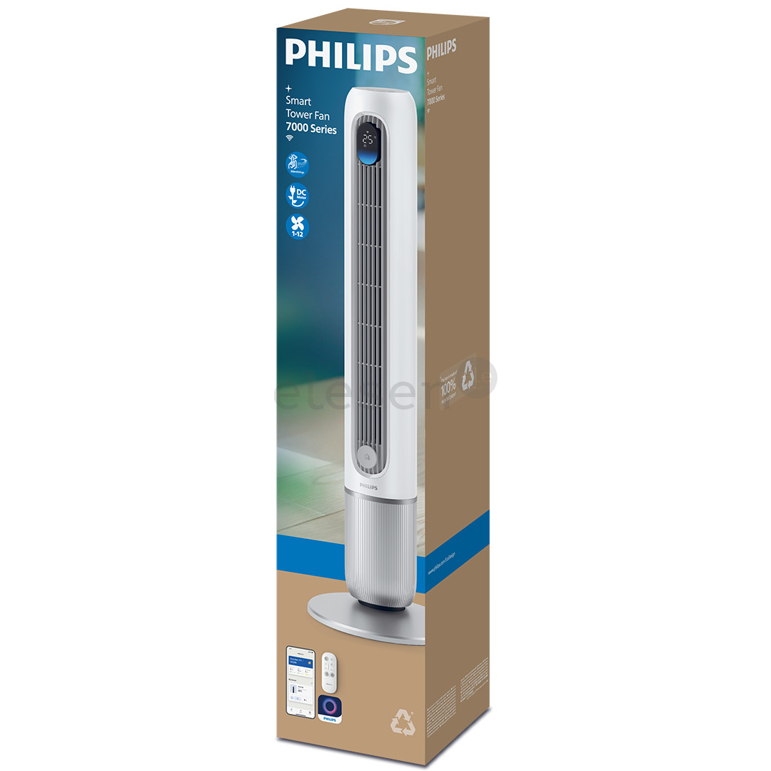 Philips Smart Tower Fan 7000 Series, white - Tower fan