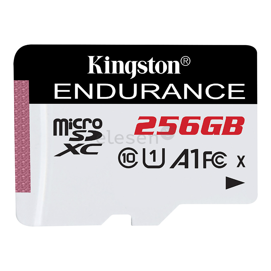 Kingston High-Endurance, microSDXC, 256 ГБ, белый - Карта памяти