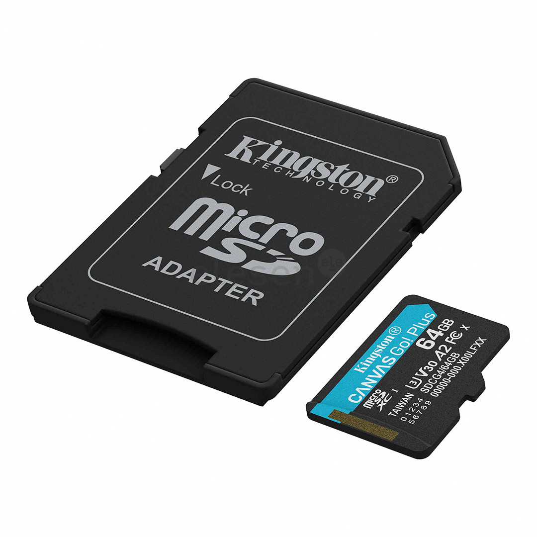 Kingston Canvas Go! Plus, microSDXC, 64 GB, black - Memory card