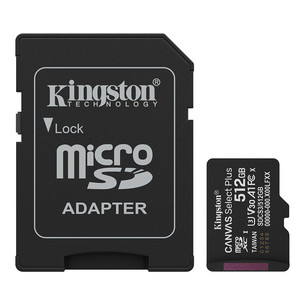 Kingston Canvas Select Plus, UHS-I, microSD, 512 GB, black - Memory card SDCS3/512GB