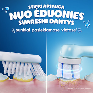 Braun Oral-B iO Kids, Disney, Stitch, mėlynas - Elektrinis dantų šepetėlis + kelioninis dėklas