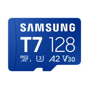 Samsung microSD Card T7, 128 GB, UHS-I, blue - Memory card
