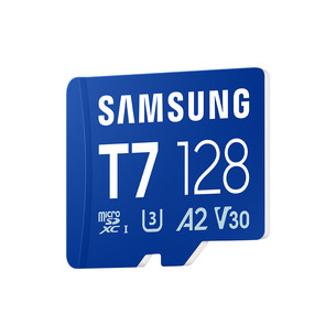 Samsung microSD Card T7, 128 GB, UHS-I, blue - Memory card