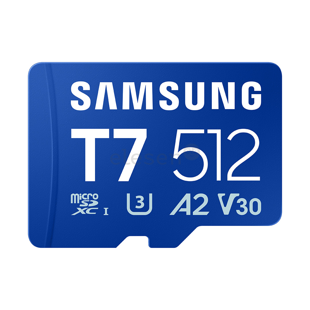 Samsung microSD kortelė T7, 512 GB, UHS-I, mėlyna - Atminties kortelė