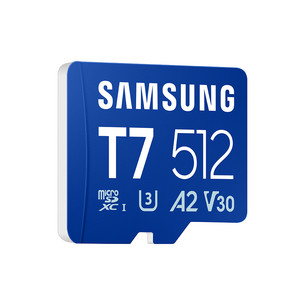 Samsung microSD kortelė T7, 512 GB, UHS-I, mėlyna - Atminties kortelė
